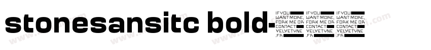 stonesansitc bold字体转换